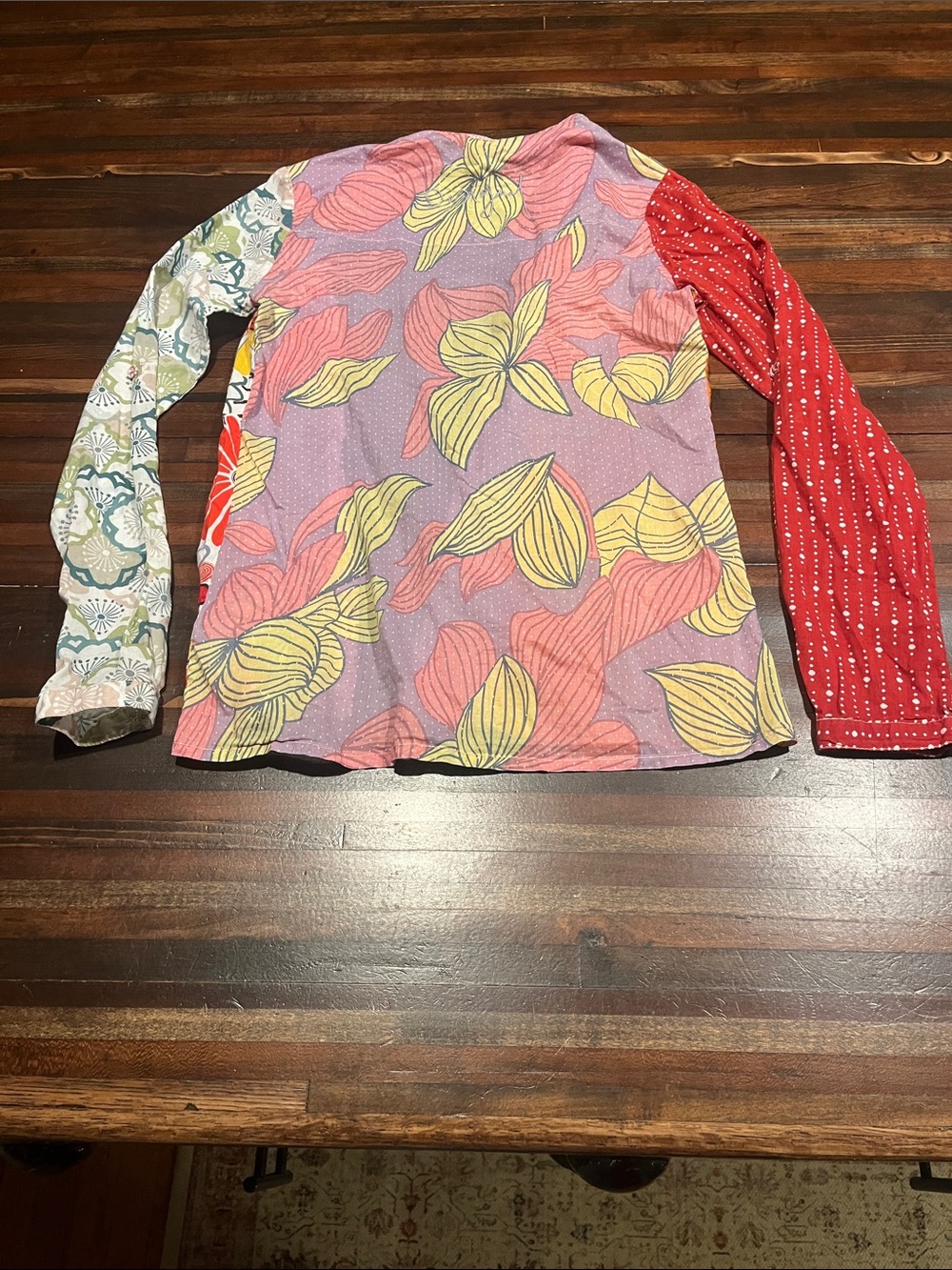 Desigual Patchwork Floral Mixed-Print Long Sleeve Top - medium - Picture 2 of 3